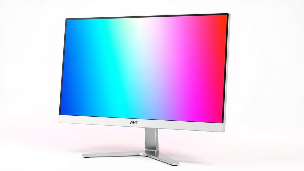Color palette and swatches demonstrating accurate and wide color gamut on a monitor