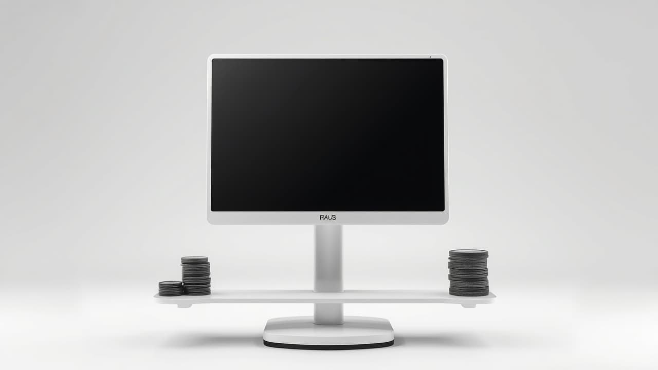 Stack of coins and dollar bills representing monitor pricing tiers