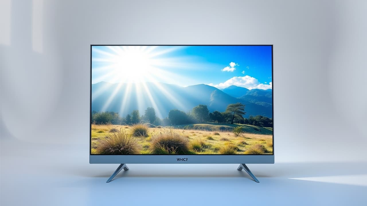 A vibrant, high-contrast image on a TV screen demonstrating excellent picture quality