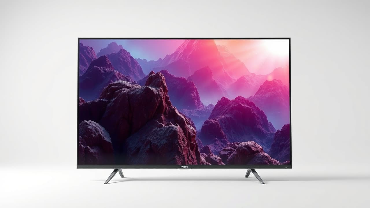 Different TV display technologies like OLED, QLED, and Mini-LED showing their unique characteristics