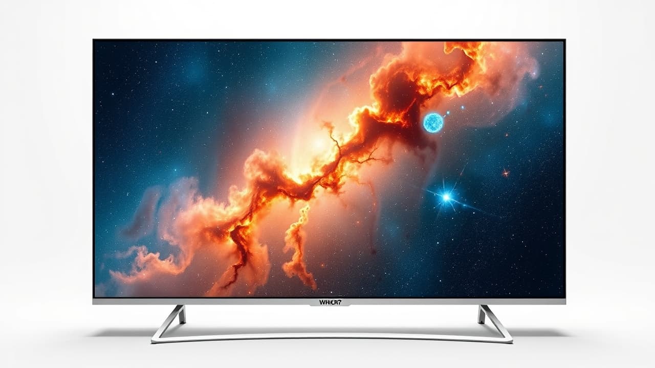 Diagram comparing OLED, QLED, and LED display technologies with their respective advantages