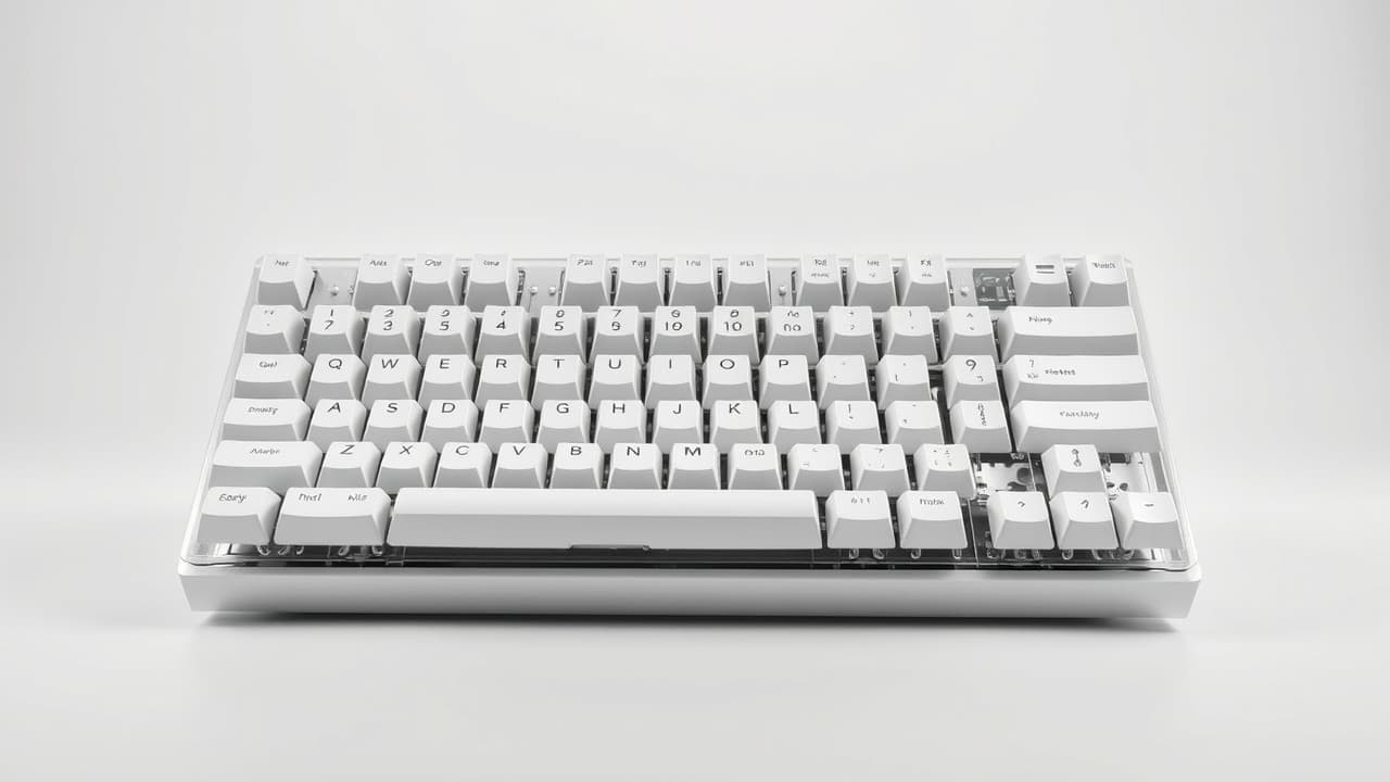Durable mechanical keyboard with an aluminum frame and PBT keycaps