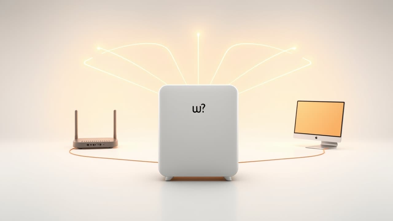 A user following simple, step-by-step instructions to set up a modem