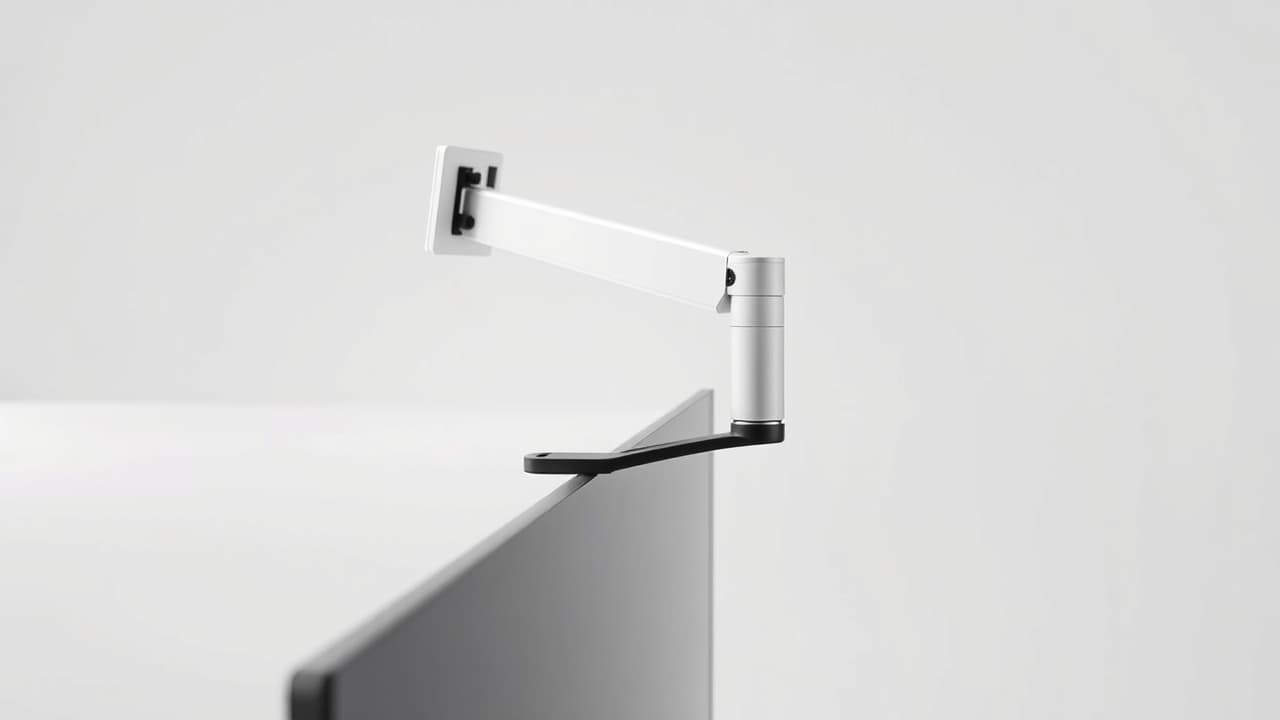 Different monitor arm mounting types: clamp, grommet, and wall mount