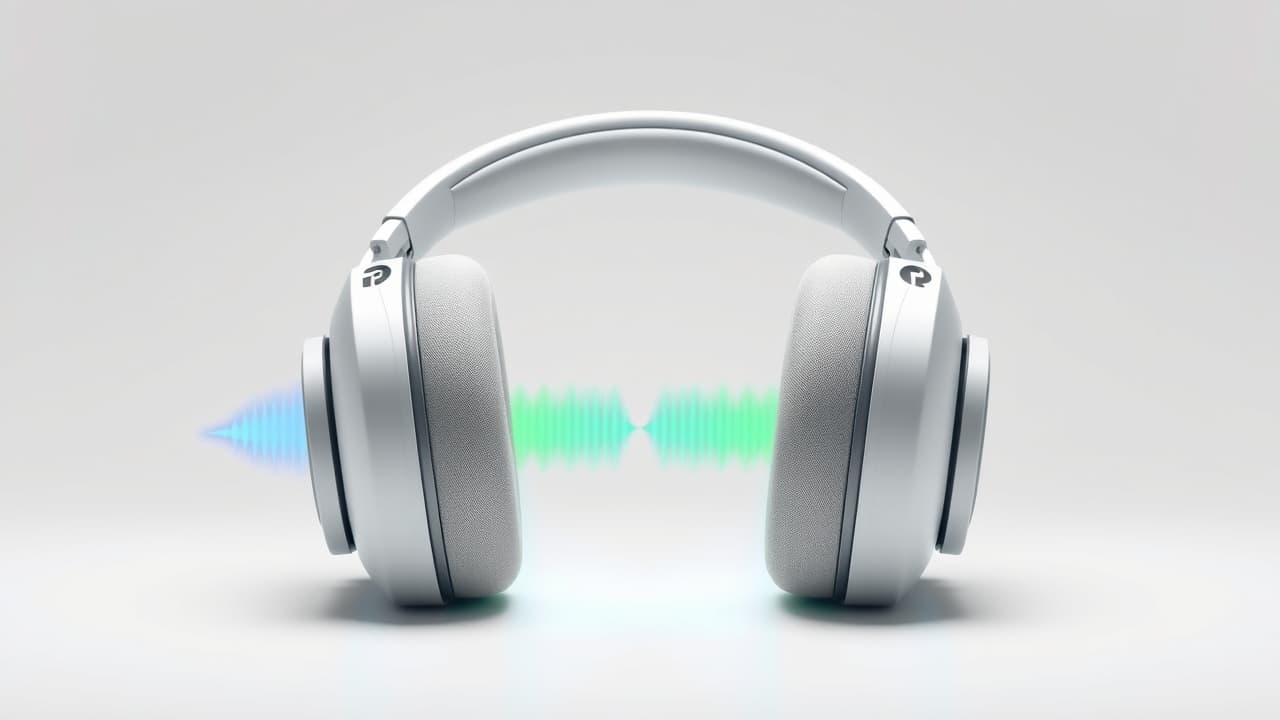 Headphones connected wirelessly to a laptop and a smartphone simultaneously