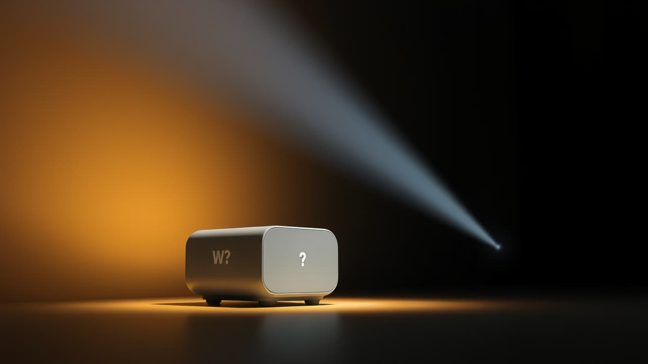 Projector displaying an image in a dimly lit room versus a brightly lit room, showing the effect of lumens