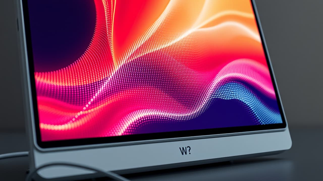 Different display panel technologies side-by-side, such as OLED and IPS, showcasing differences in color vibrancy, contrast, and true blacks.