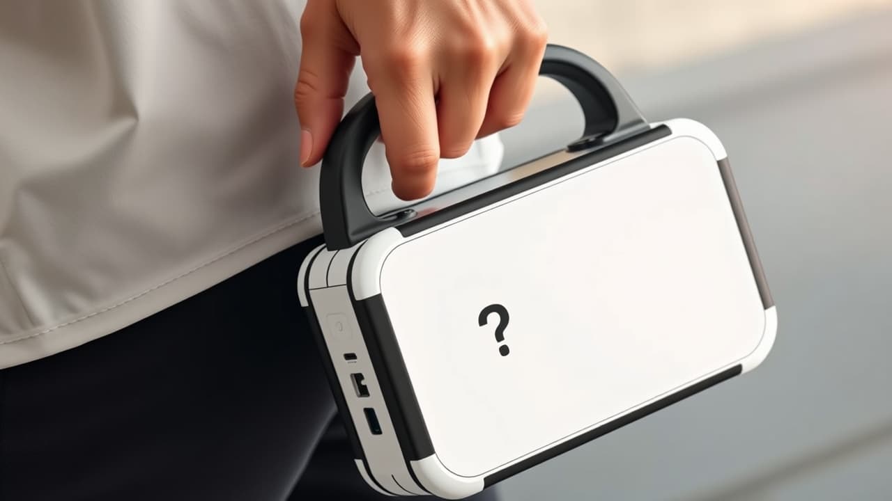 Image showing different sizes of portable power stations, some with handles and wheels