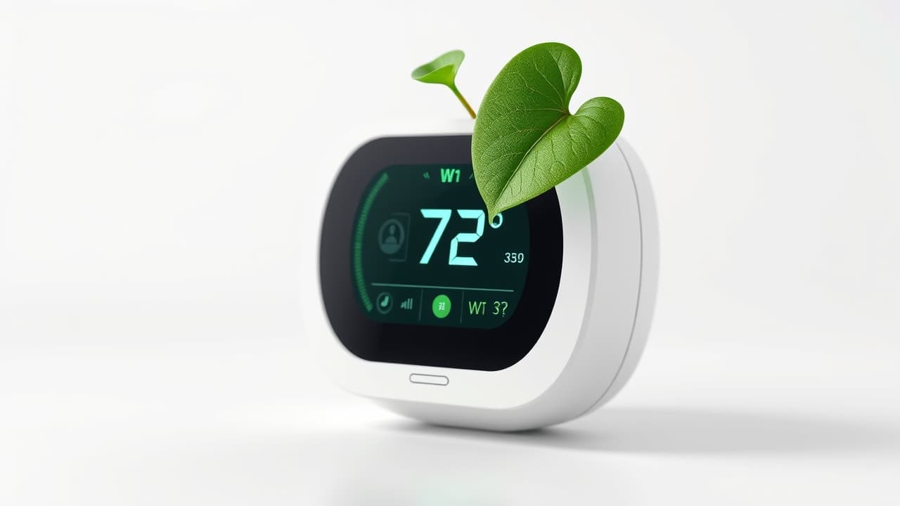 Graph showing energy consumption reduction over time with a programmable thermostat