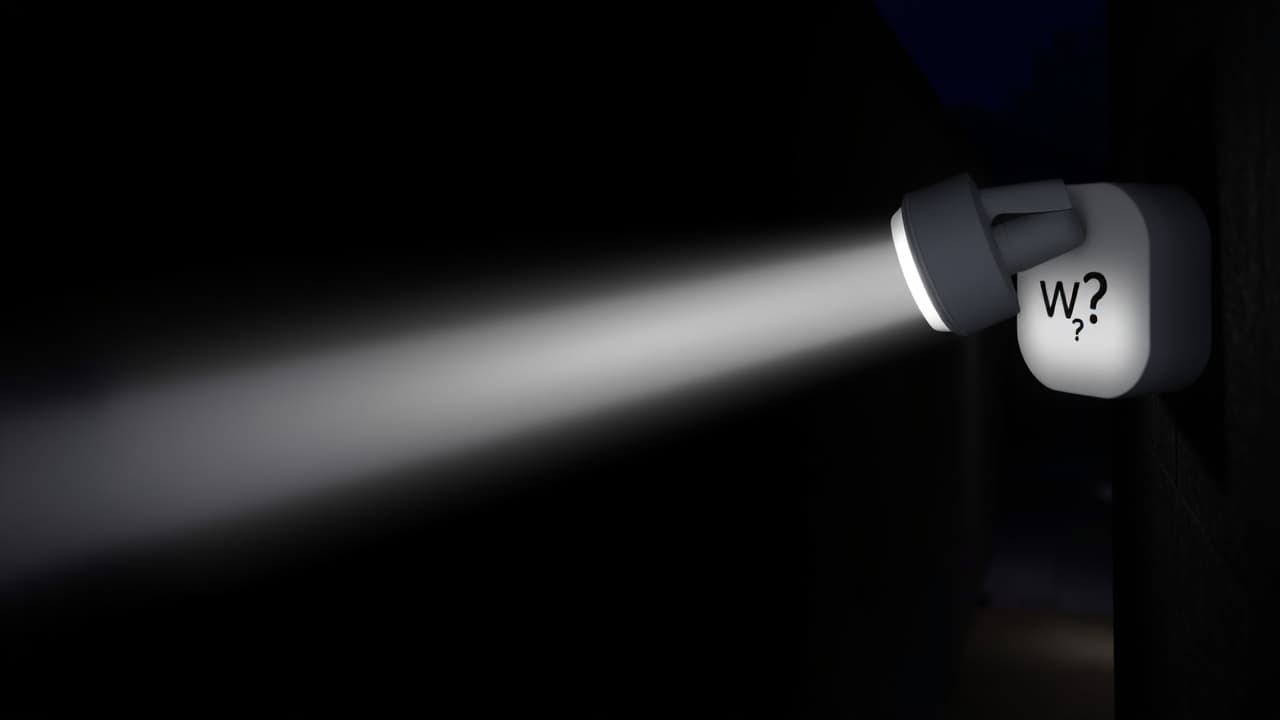 Smart outdoor flood light with an integrated motion sensor illuminating a dark pathway