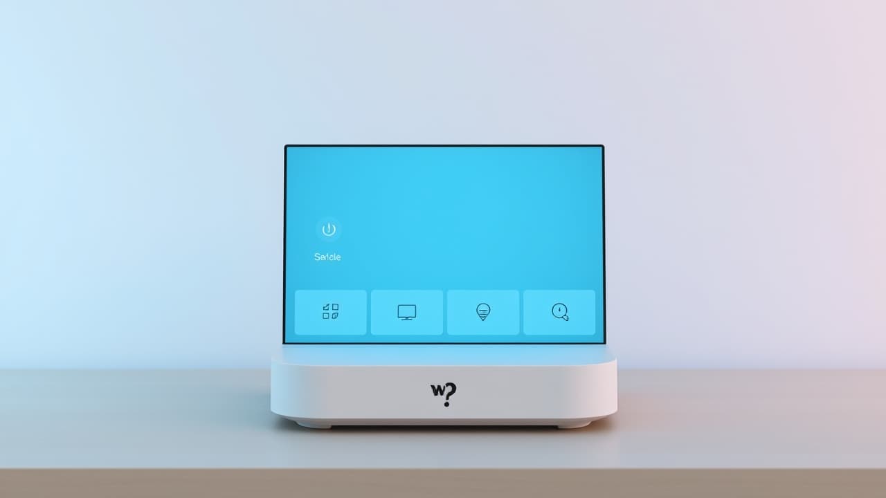 A user-friendly streaming device interface with clear icons and simple navigation
