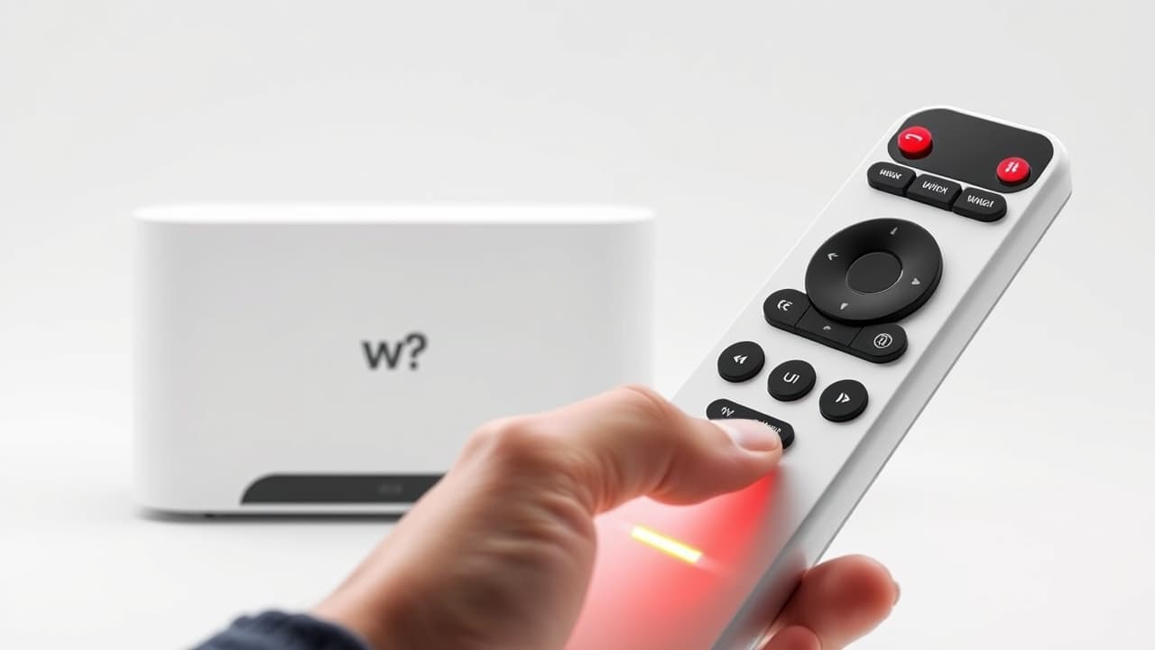 Sleek streaming device remote control with backlit buttons and a headphone jack