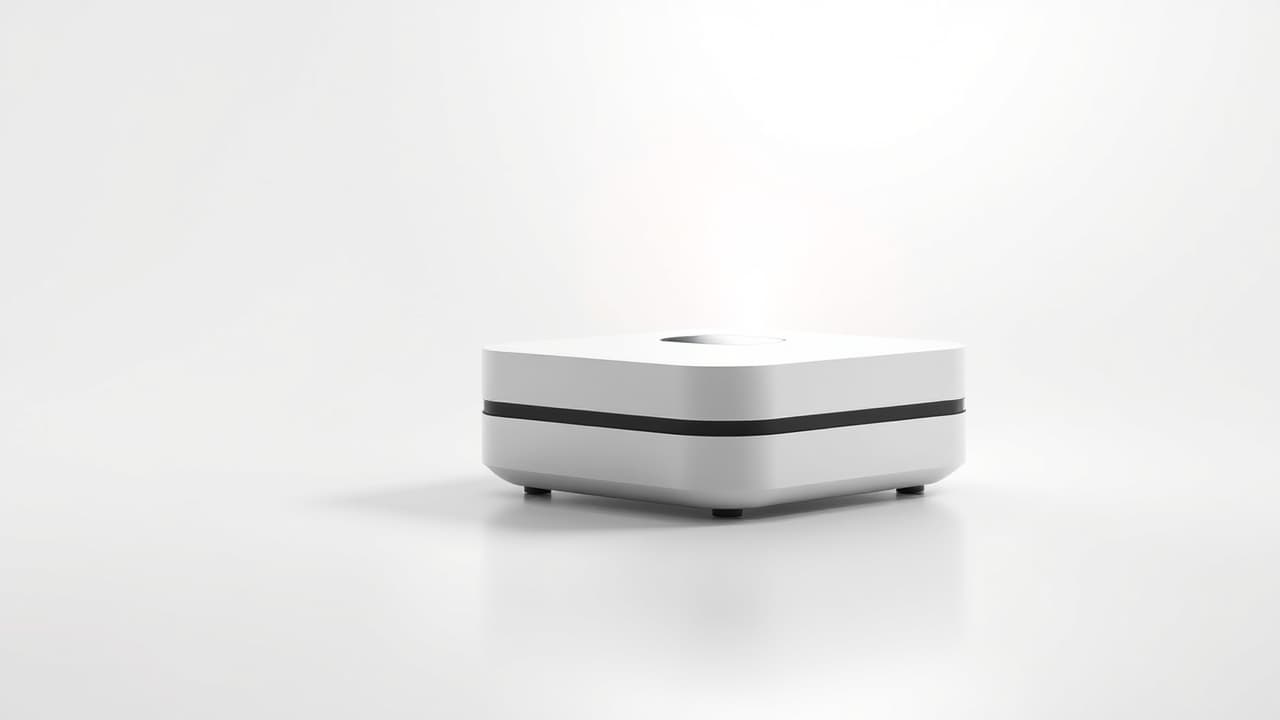 Futuristic smart home devices connected to a central streaming hub, representing future-proof technology