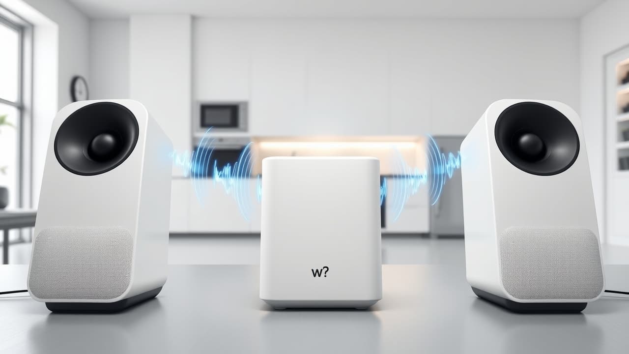 A smartphone screen displaying a multi-room audio control app, with different rooms highlighted.