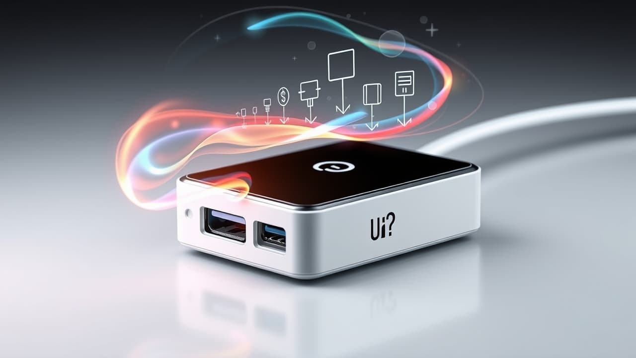 Graphic showing evolving USB-C standards like USB4, Thunderbolt 4, and EPR, indicating future compatibility for USB-C hubs