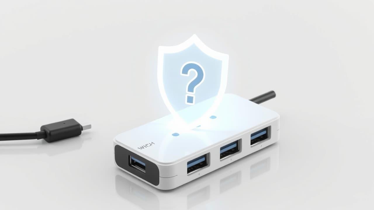Graphic showing a warranty certificate and customer support icons, representing peace of mind for USB-C hub users