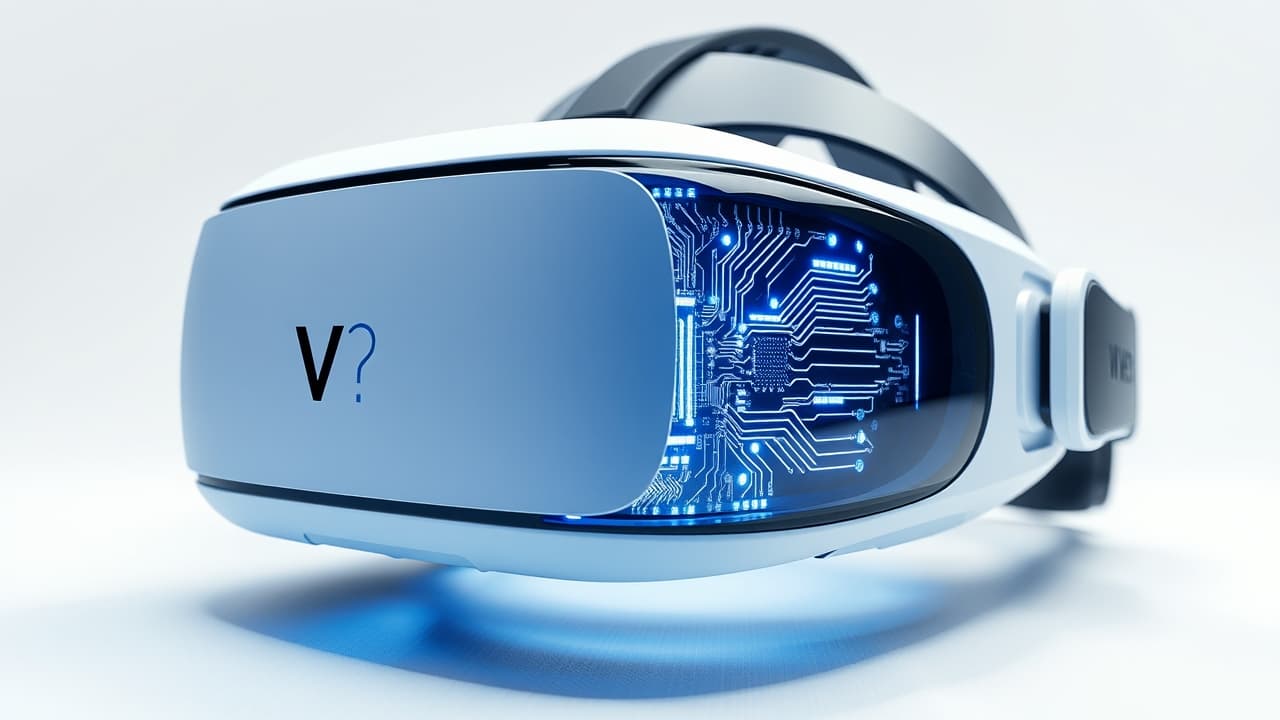Diagram showing internal components of a VR headset, including CPU, GPU, RAM, and storage, emphasizing processing power