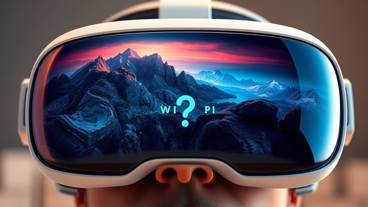 Close-up of a VR headset display showing clear, high-resolution pixels versus blurry, low-resolution pixels