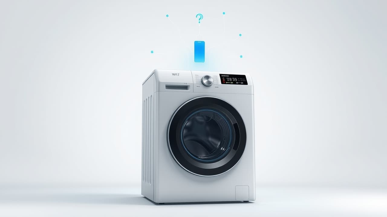 A smartphone screen showing a washing machine control app with remote start and cycle monitoring options