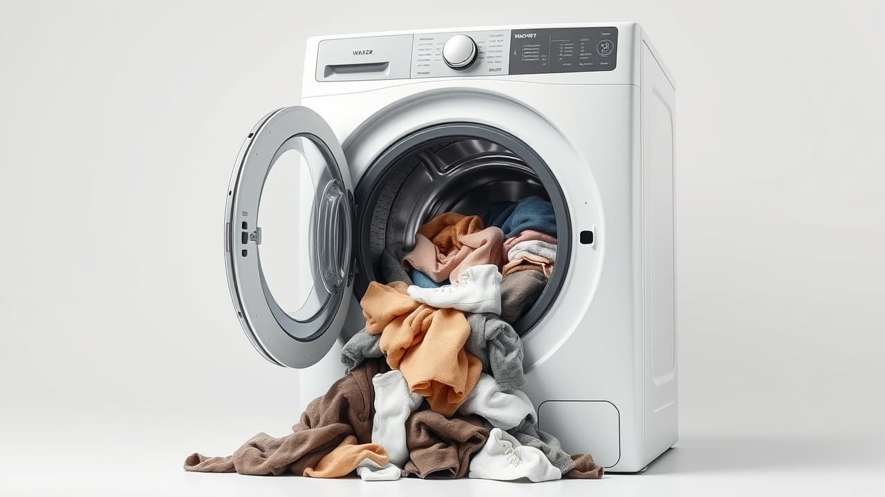 Various washing machine drums showing different internal capacities in cubic feet