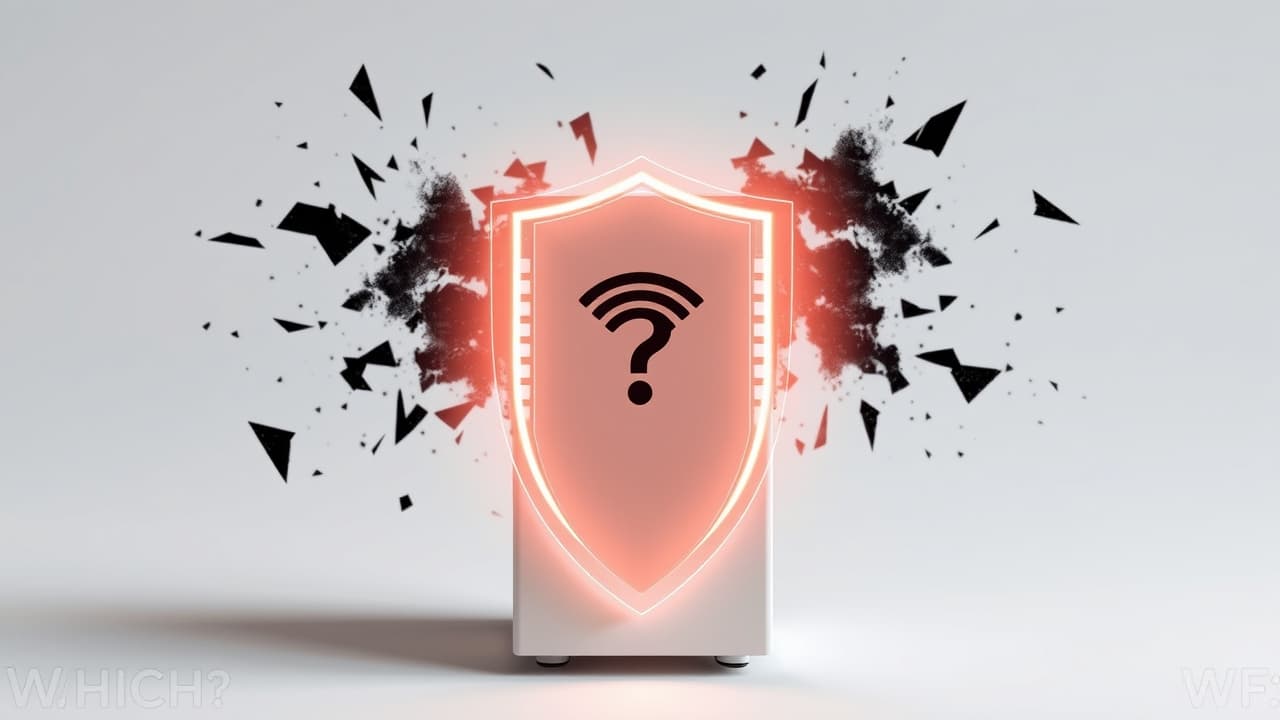 Shield icon representing network security over a Wi-Fi signal