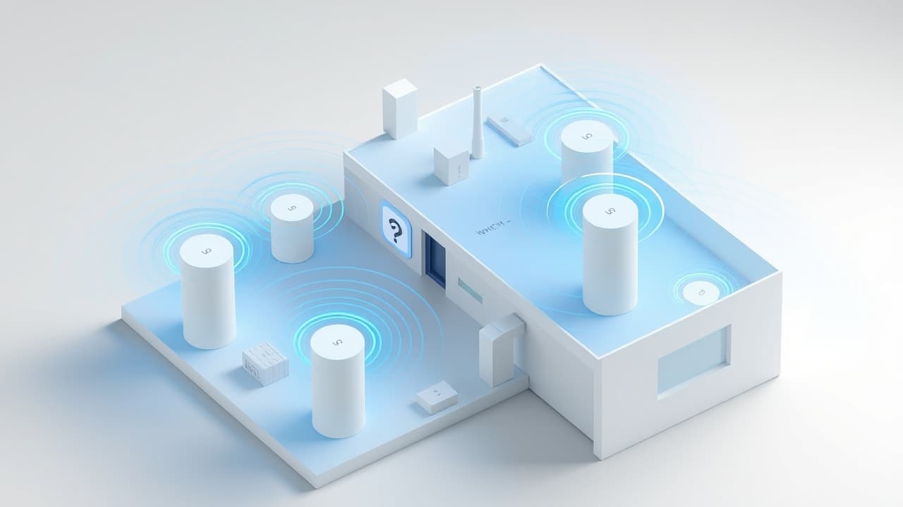 A home floor plan highlighting areas with strong and weak Wi-Fi signal, demonstrating coverage area