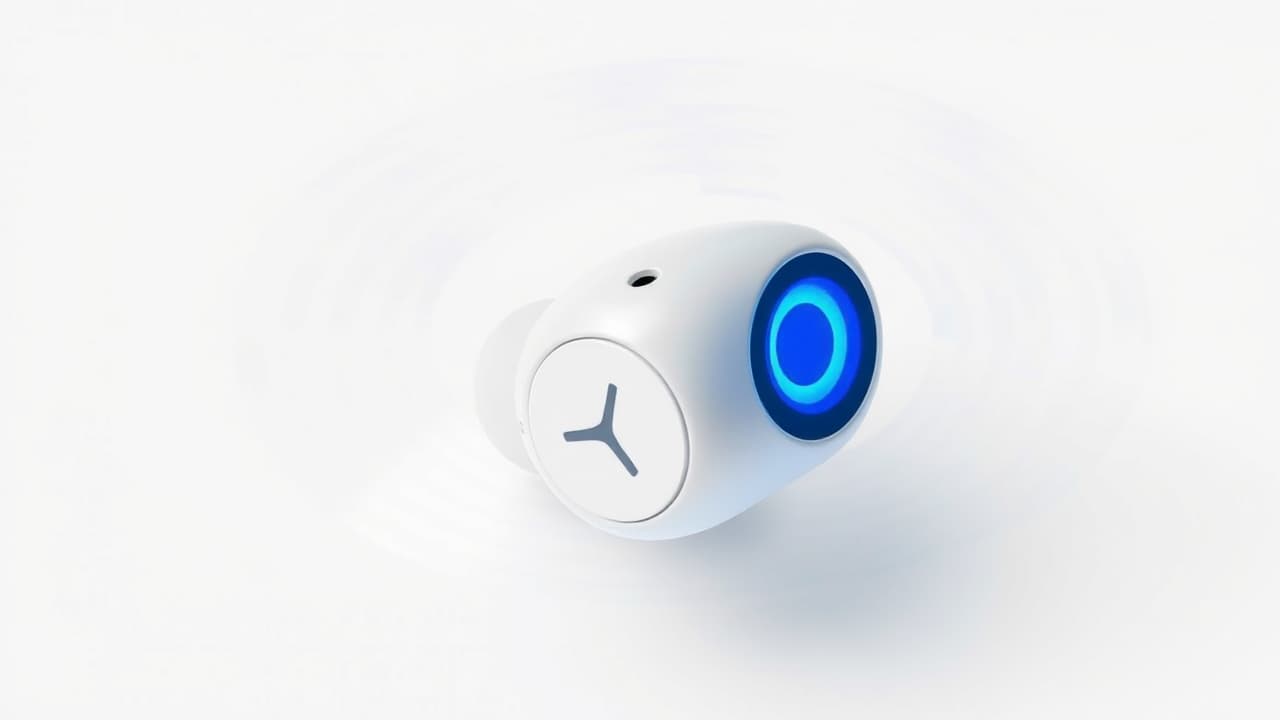 Person wearing earbuds with both noise cancellation and transparency mode active, showing versatility